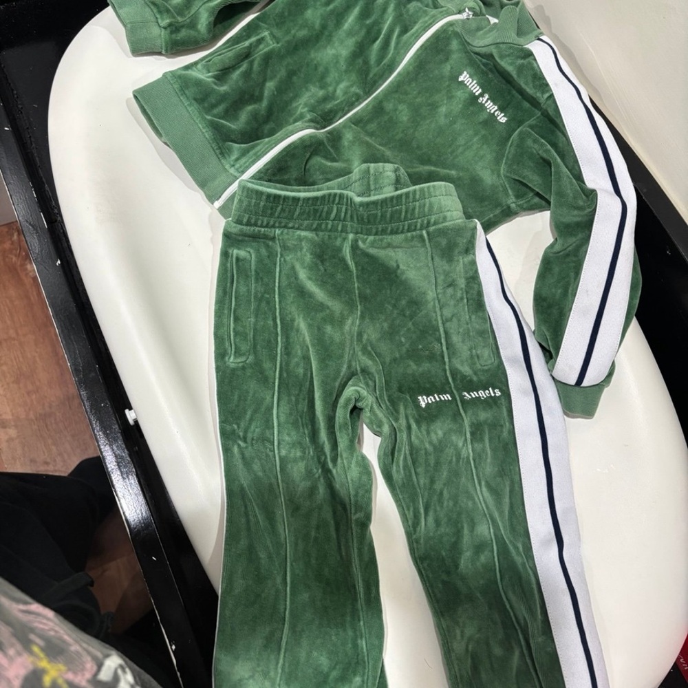Palm Angels Kids Forest Green Joggers